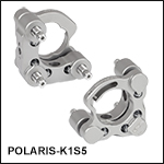 Polaris<sup>®</sup> Ø1in Kinematic Mirror Mount, 3 Adjusters, Monolithic Optic Retention