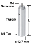 Ø12.7 mm Stainless Steel Optical Posts - Metric