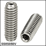 Vented, Vacuum-Compatible 8-32 Setscrews