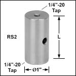 Ø1in Pillar Posts with 1/4in-20 Taps