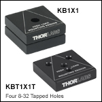 Kinematic Base: 1in x 1in (25 mm x 25 mm)