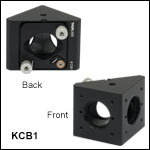 30 mm Cage Right-Angle Kinematic Mirror Mount with Tapped Cage Rod Holes