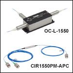 PM Optical Circulators, 1550 nm