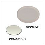 UV Fused Silica Broadband Windows, AR Coated: 650 - 1050 nm