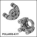 Ø1in Polaris<sup>®</sup> SM1-Threaded Kinematic Mirror Mounts, 3 Adjusters