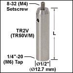 Ø1/2in (Ø12.7 mm) Vacuum-Compatible Posts