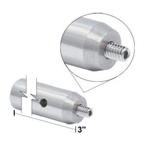 TR3 - Ø1/2in Optical Post, SS, 8-32 Setscrew, 1/4in-20 Tap, L = 3in