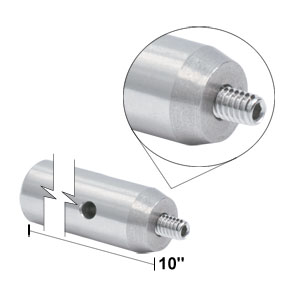 TR10 - Ø1/2in Optical Post, SS, 8-32 Setscrew, 1/4in-20 Tap, L = 10in