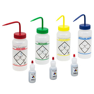 B2939 - Kit: 4 Wash Bottles and 3 Dropper Bottles