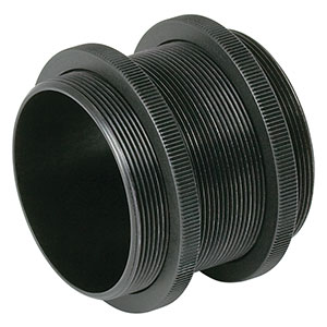 SM1T10 - SM1 (1.035in-40) Coupler, External Threads, 1in Long, Two Locking Rings