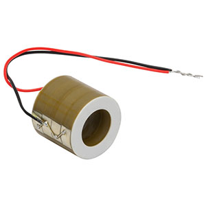 PK44M3B8P2 - Discrete Piezo Ring Stack, 150 V, 15.0 µm Displacement, 15.0 mm OD, 9.0 mm ID, 13.5 mm Long, Two Flat End Plates