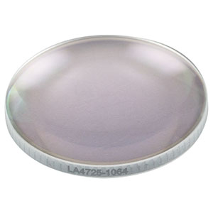 LA4725-1064 - f = 75 mm, Ø1in UVFS Plano-Convex Lens, 1064 nm V-Coat