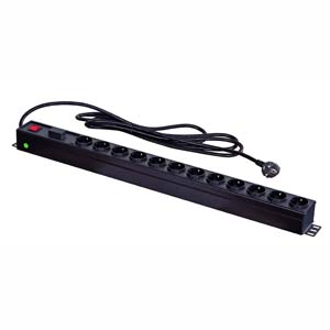 HDPS12-EU - 12-Outlet, Surge-Protected Power Strip, EU Plugs