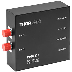 PDB435A - Fixed Gain Balanced Amp. Photodetector, 350 MHz, Si, 320 - 1000 nm