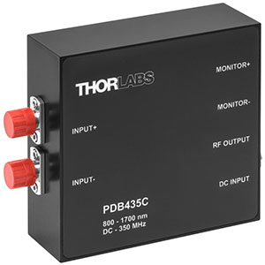 PDB435C - Fixed Gain Balanced Amp. Photodetector, 350 MHz, InGaAs, 800 - 1700 nm