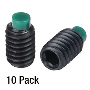 SS4MN6 - M4 x 0.7 Alloy Steel Nylon-Tipped Setscrew, 6 mm Long, 10 Pack