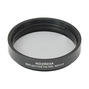 ND2R03A - Reflective Ø50 mm ND Filter, SM2-Threaded Mount, Optical Density: 0.3