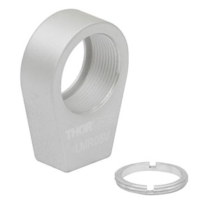 LMR05V - Vacuum-Compatible 	Lens Mount with Retaining Ring for Ø1/2in Optics, 8-32 Tap