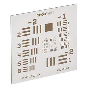 R3L3S1PR - Positive Reflective 1951 USAF Test Target, 3in x 3in